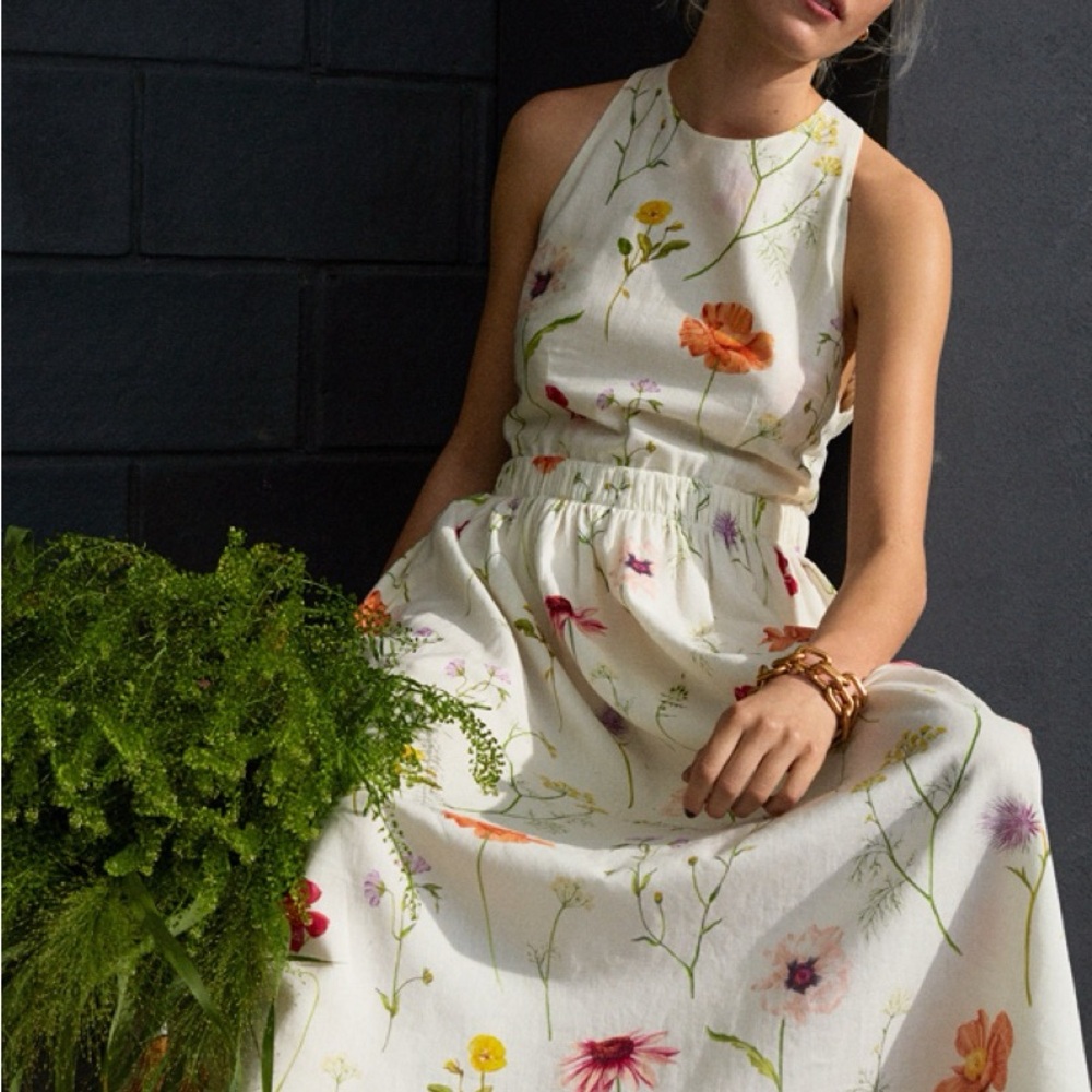 H&M Floral Sleeveless Maxi Dress